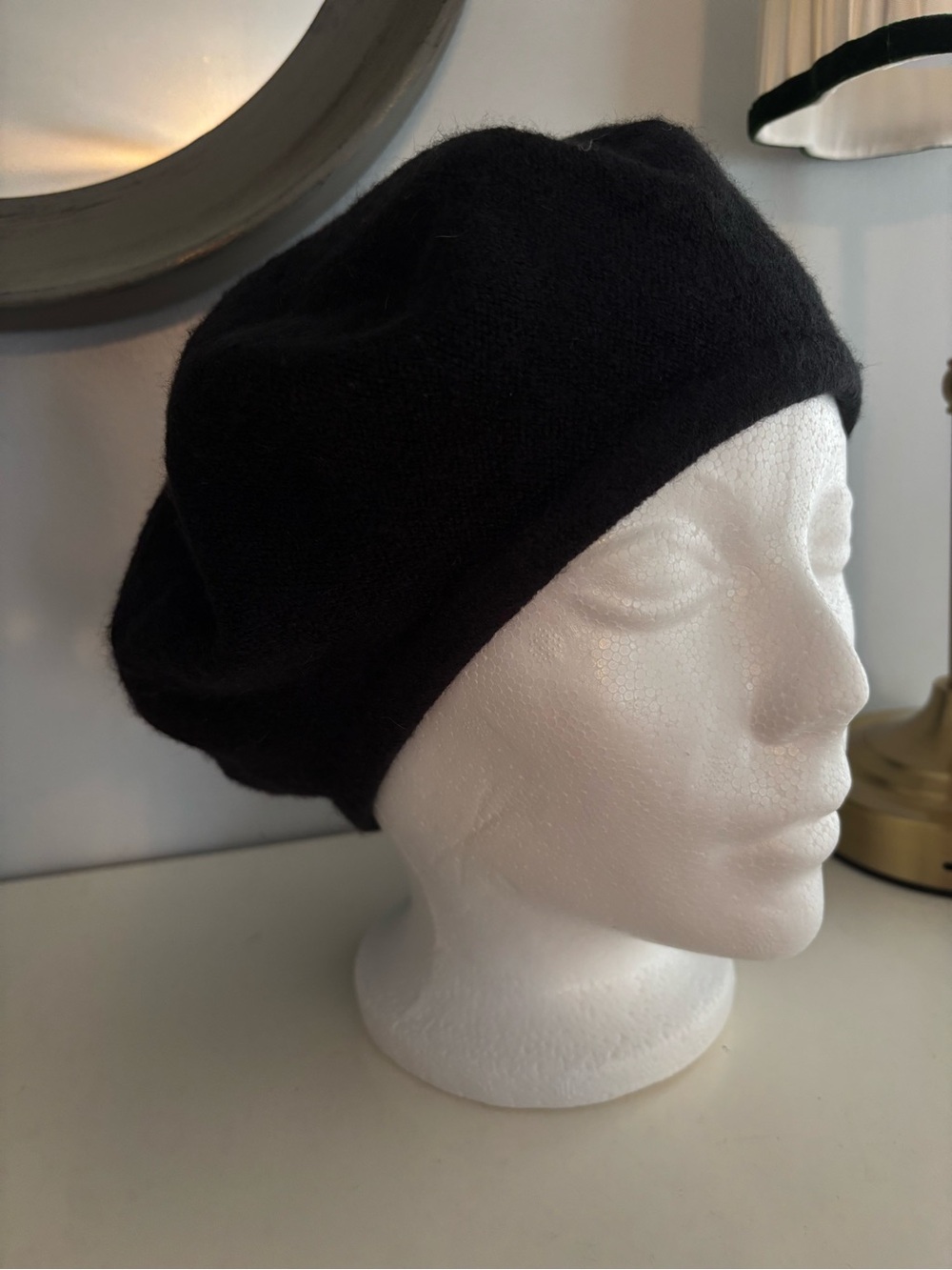 Echo Black Wool Beret - Women's Classic French Style